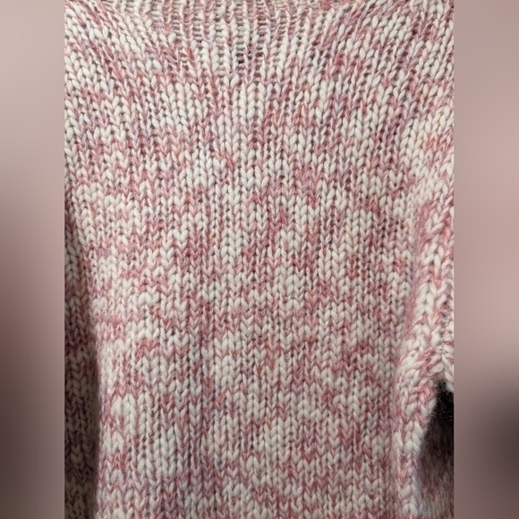 Ann Taylor Pink Marled Wool Blend Mock Neck Sweater Winter - Picture 5 of 7